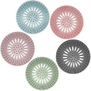 Mativo Silicone Bathroom Sink Drain Strainer Hair Catcher, 5.1 Inch Pop Up Drain Cover Stopper, Anti Clog Drain Protector for Bathroom Vanity Sink, Tub & Shower, Flexible Reusable Easy Clean