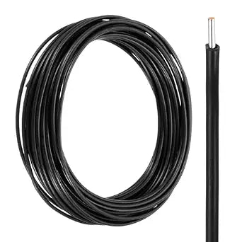 MECCANIXITY UL1007 Solid Core Wire, 16 Gauge 25FT 300V 16 AWG Electrical Wire Tinned Copper PVC 80 Degree High Temp Internal Wiring for Fixed Installations, Appliances, Black