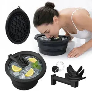 Ice Face Bowl for Cold Therapy, Breathing Tube & Ice-Making Base