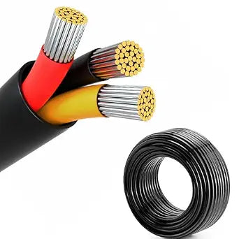 24 Gauge Wire, 3-Conductor Electrical Wire. 24 AWG Stranded Flexible PVC Tinned Copper 24/3 Cord Extension Cable is Used for LED Lamp Lighting, Automotive, Speaker, Audio, Power, etc. (33FT - 10M).