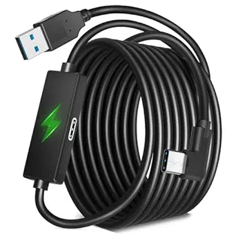 Kuject 16FT Link Cable with Charging for Meta Quest 3S / 3/2 / Pro,Pico 4