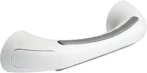 Designer 9 in. x 7/8 in. Soft Grip Bathroom Grab Bar, White DF509-SG1