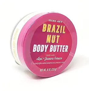 Trader Joe's Brazil Nut Body Butter Made With Acai and Guarana Extracts Net Wt. 8 Oz (227g) - Pack of 1