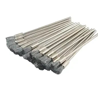 20 Pcs Extra Long 1/8'' Shank Stainless Steel Cleaning End Brushes