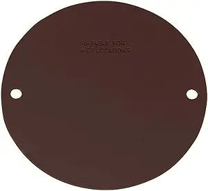 Sigma Engineered Solutions 14241BR Round Blank Stamped Weatherproof Cover, Bronze
