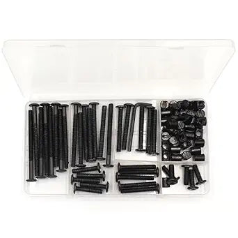 Crib Screws,Bed Frame Bolts and Nuts Kit, Crib Parts, Bunk Bed Screws, M6 x 20mm - 80mm(7 Sizes) Furniture Barrel Bolts Assortment Kit for Dream on me, Delta, Graco, Fisher, Pack of 35 Sets