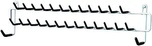 ClosetMaid 27-Hook Tie & Belt Rack, 2.38" D x 3.5" H x 15" W, White