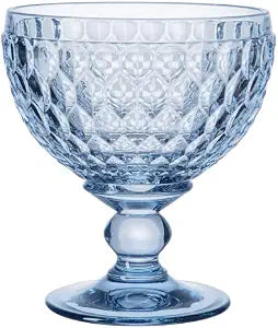Villeroy & Boch Boston col Bowl, Extravagant, Elegant Sparkling Wine and Champagne, Crystal Glass, Blue, 400 ml