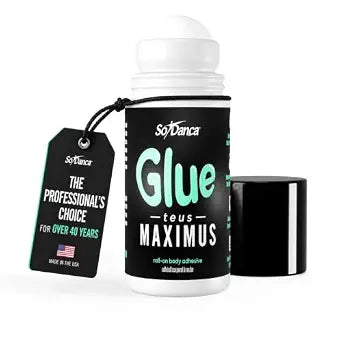 So Danca Glue-teus Maximus Roll-On Body Adhesive ï¿½ï¿½ï¿½ï¿½ï¿½ï¿½ï¿½ï¿½ï¿½ Hypoallergenic, Sweat-Resistant Body Glue for Dancers, Costumes, Cosplay, Stagew