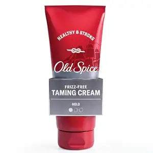 Old Spice Mens Hair Cream, Frizz-Free Taming Cream, Healthy & Strong with Vitamin E & Biotin, Low Hold, 6.0 fl oz