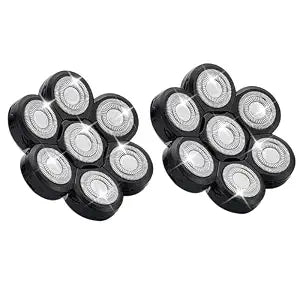 7-Blade Replacement Shaver Heads for Bald Head & Face,2-Pack