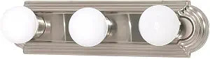 Nuvo 60/6072 Three Light Vanity, Pwt, Nckl, B/S, Slvr