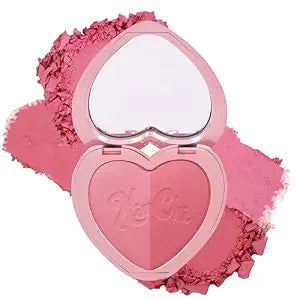 KimChiChic Beauty Thailor Blush Duo, Heart Compact Powder Blush for Cheeks