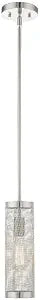 Livex Lighting 1-Light Pendant, Brushed Nickel