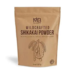 MB Herbals Shikakai Powder | 227g | 1/2 lb | 8 oz | 0.5 LB | Natural Hair Cleanser & Conditioner | 100% Pure Acacia concinna Fruit Pods Powder from Wildcrafted Shikakai
