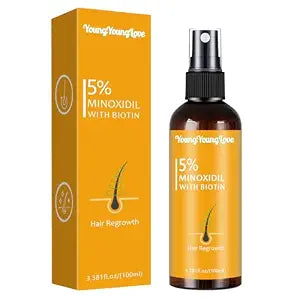 100ml 5% Minoxidil Spray with Biotin - Regrowth Treatment for Men & Women, Promotes Thicker, Stronger, Fuller Hair, Prevents Hair Loss, Minoxidil for Men Hair & Beard, Minoxidil for Women Hair Growth