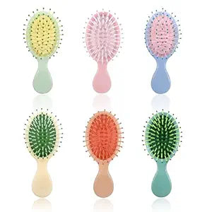 6 Pieces Mini Wet Hair Brush, Travel Detangling Brush