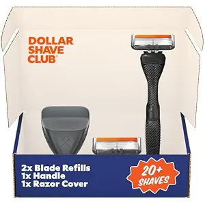 Dollar Shave Club - Guest Pass Shave Set (Black) - 6 Blade Intro Razor Kit