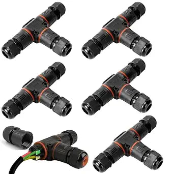 5 PCS 3-12mm Waterproof Cable Connectors, T-Shape Junction