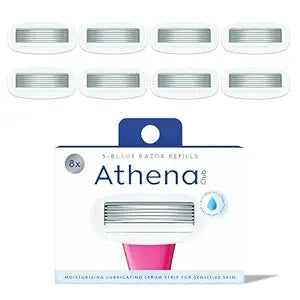Athena Club Women's Razor Blade Refills, 5-Blade Cartridges, 8 Count