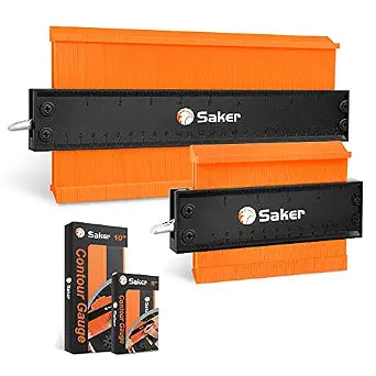 Saker Contour Gauge Duplication-Adjustable Lock-Precisely Copy Irregular Shape-Irregular Woodworking Tracing-Must Have Tool for DIY Handyman Men Husband Dad 10 Inch+5 Inch
