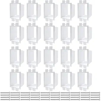 GIB 20 PCS BE1-2 1-Gang Electrical Outlet Box Extenders with 40 PCS Screws