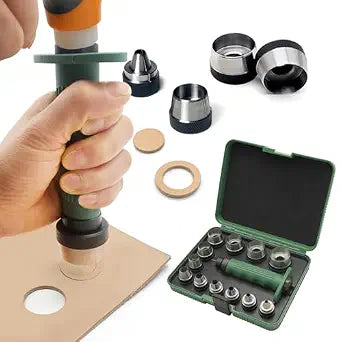12 in 1 Hollow Hole Punch Set,Gasket Hollow Puncher,Leather Punch.