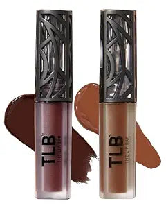 The Lip Bar - Nonstop Liquid Matte Lipstick Mini 2-Pack, Naturalista (Soft Brown) + Low Key - High Pigment - One Swipe - Long Lasting - Jojoba Oil & Vitamin E - Vegan - .24 fl oz each