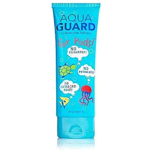 AQUA GUARD Pre-Swim Hair Defense For Kids | Chlorine Hair Shield + Easy Comb-Through | Made in California | Color Safe, Leaves Hair Smelling Great | 8.45 oz