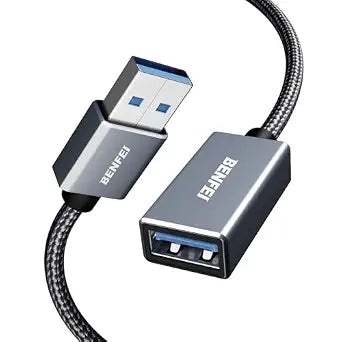 BENFEI USB 3.0 Extension Cable 3.3 Feet, Nylon Braided Compatible with Webcam, Camera, Phone, USB hub, Mouse, Keyboard, Printer, Hard Drive, Headset
