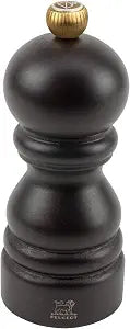 Peugeot Paris Classic Manual Salt Mill - Adjustable Grinder - Beechwood, Chocolate, 5-Inch