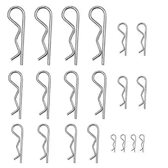 20 Pcs Cotter Pin Assortment Kit, Zinc-Plated Steel, M1-M3 Sizes