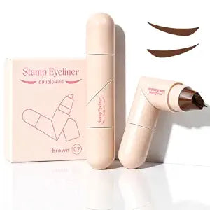 Winged Eyeliner Stamp, Waterproof Eyeliner Stamp Wingliner, Rotating Brown
