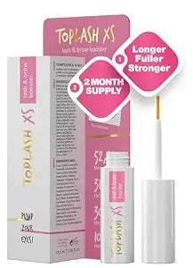 TOPLASH Eyelash Growth Serum - Innovative Formula for Longer, Thicker, Fuller Brows & Lashes - Natural, Cruelty-Free & Hypoallergenic - 0,05 Fl Oz(1,5 ml)