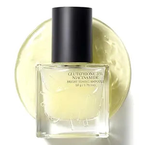RAUME Bright Glow Glutathione Ampoule, Brightening Face Serum with 30,000ppm Glutathione, 40,000ppm Niacinamide and Cellosome, Korean Skin Care (50mL / 1.69 fl oz)