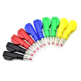 5Colors Retractable Sheath 4mm Banana Plug Male Stackable Wire Solder DIY Connectors Adapter for Electrical Testing