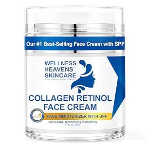 Hydrating Face Moisturizer with Sunscreen SPF 50, Collagen & Retinol