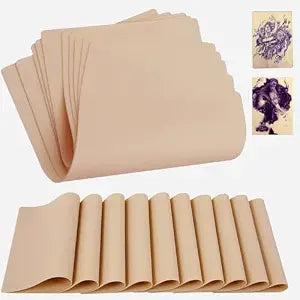 Yuelong 10Pcs Tattoo Fake Skin Double-Sided Tattoo Practice Skins 1.3mm