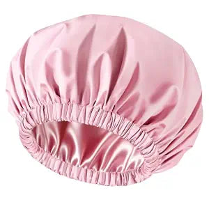 Shower Cap for Women, Reusable Waterproof Satin Lined Shower Cap