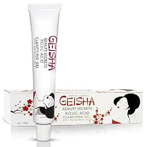 OMIC Geisha, Kojic Acid Gel - 1 fl oz / 30g – Skin Brightening, Clarifying Gel for Face, Body, Hands, Armpits – Hyaluronic Acid