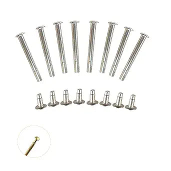 8 Pack Folding Hand Fan Axle Rivet Nail and Nut Repair Kit 30mm/1.18inch Handheld Fans Solid Shaft Replacement Fastener for DIY Handmade Bamboo Paper Dried Flower Fan Accessories (30mm/1.18in)