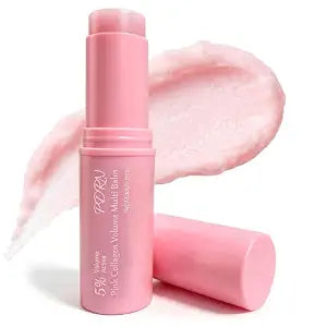 PDRN Pink Collagen Volume Multi Balm Stick, K-Beauty Inspired Solid Face Serum for Under Eyes, Smile Lines & Neck, Portable Collagen Plumping Stick for Glowing Glass Skin���1 Count