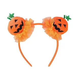 ZEYER Cute Pumpkin Halloween Headband for Women Exquisite Pumpkin Hair Accessories Shiny Pumpkin Halloween Costume Party Supplies Head Bands 1PCS