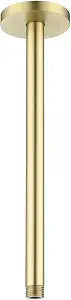 RANDOM Shower Arm with Flange,Gold 12 Inches Ceiling Mount Shower Head Extension Arm Straight Arm Ceiling-Mounted For Fixed Shower Head,Brushed Gold.RD91038-12BG