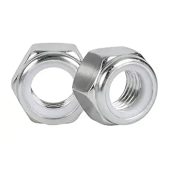 3/8"-16 Inch Lock Nuts,20PCS 304 (18-8) Stainless Steel Nylon Insert Lock Nuts,Standard Inch Thread Nylock Nuts
