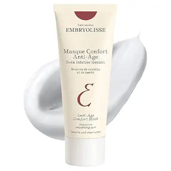 Embryolisse Anti-Age Comfort Mask, Hyaluronic Acid & Vitamin E Night Face Mask, Natural & Organic Anti Wrinkle Cream, Paraben Free Lotion, 2.03 Fl Oz