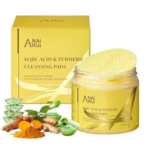 ANAI RUI Turmeric Kojic Acid Exfoliating Cleansing Pads 50 PCS