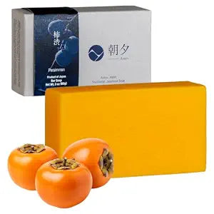 Asayu Japan Persimmon Body Soap Bar, 85g, Cold Process Japanese Soap