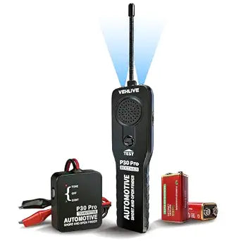 P30 Pro Circuit Tracer with Dual LED Lights, Automotive Electrical Open & Short Finder, Fault Probe Cable Tester, Diagnostic Tool for Vehicle Wiring Repair, Cable Toner, DC 6-42V(With Battery)