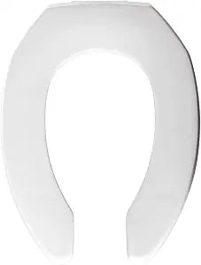 BEMIS 2155CT Commercial Open Front Plastic Toilet Seat, Elongated, White